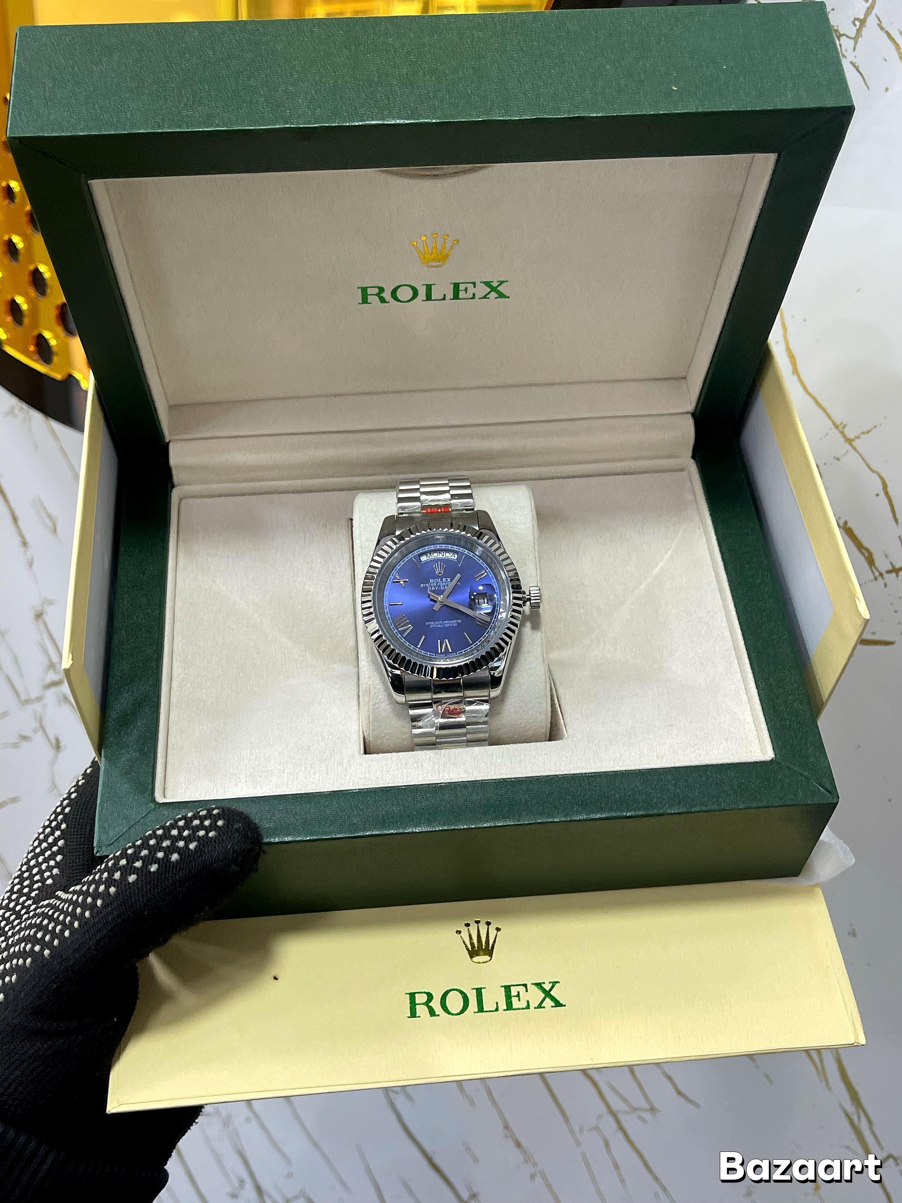 RELOJ ROLEX FONDO AZUL