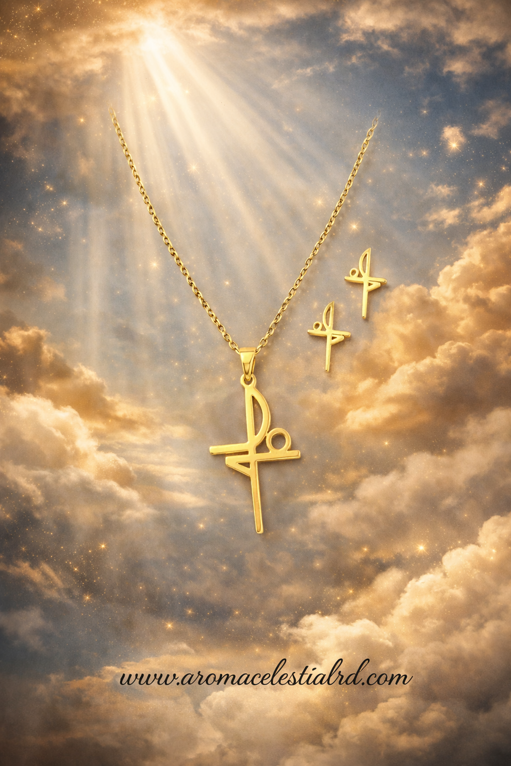 SET DE CADENA ACERO INOXIDABLE CON BAÑO DE ORO