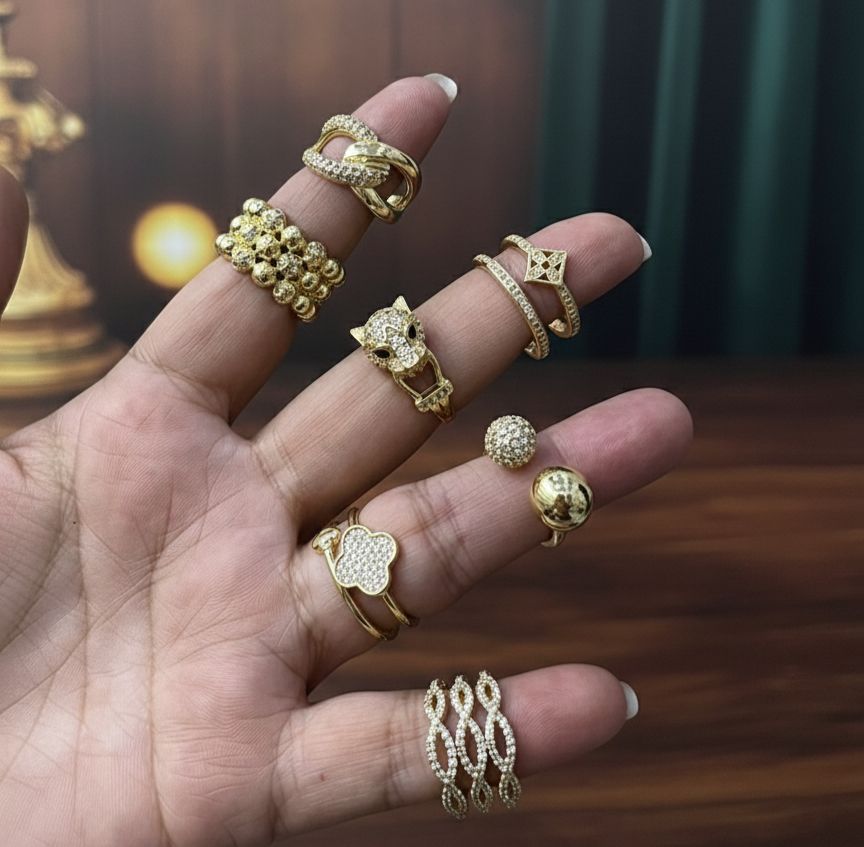 ANILLO CON BAÑO DE ORO