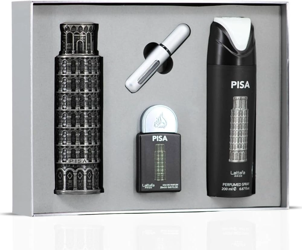 SET PISA 4 PCS 3.4 OZ EDP 20ML EDP 200ML PERFUMED SPRAY MEN