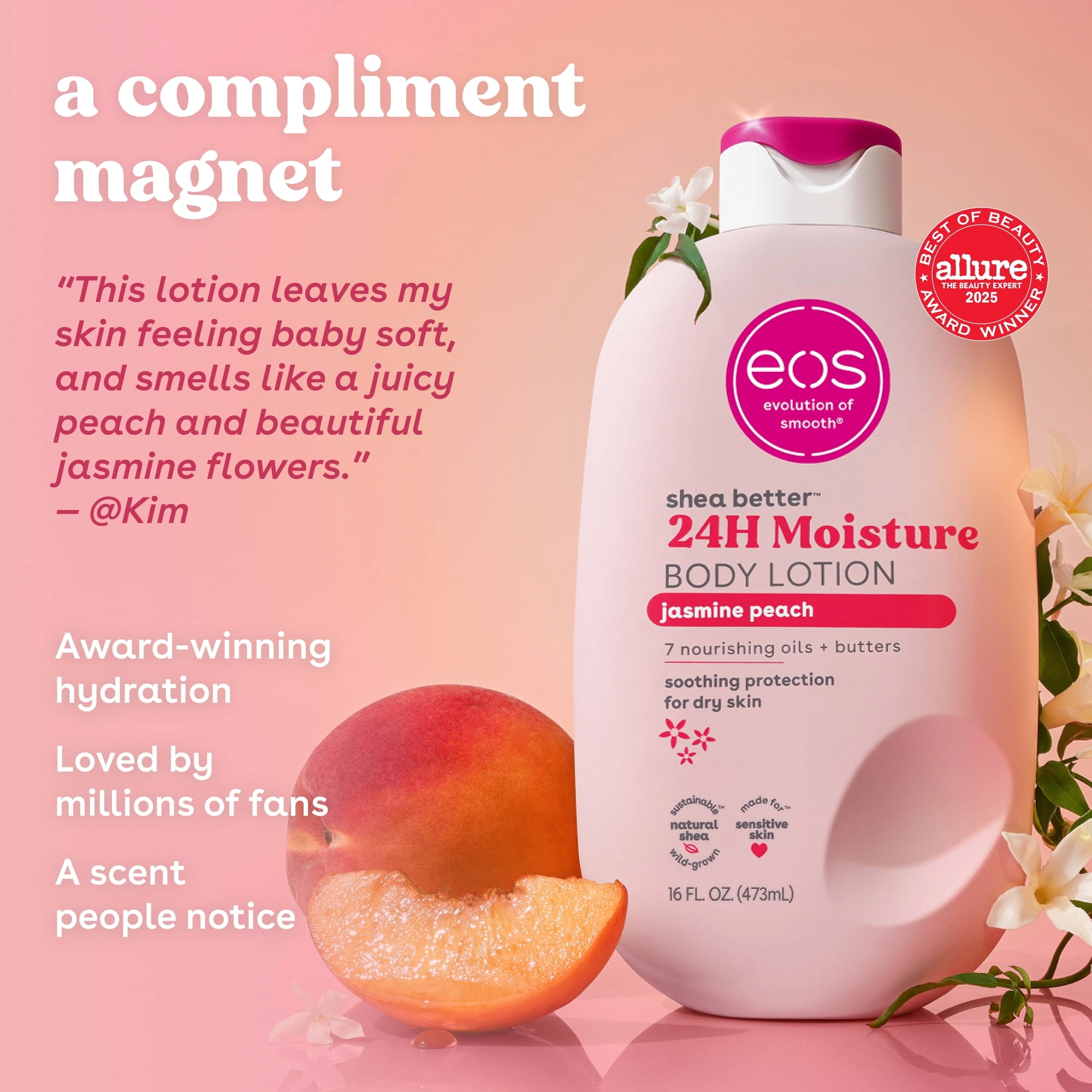 CREMA EOS JASMINE PEACH 16OZ